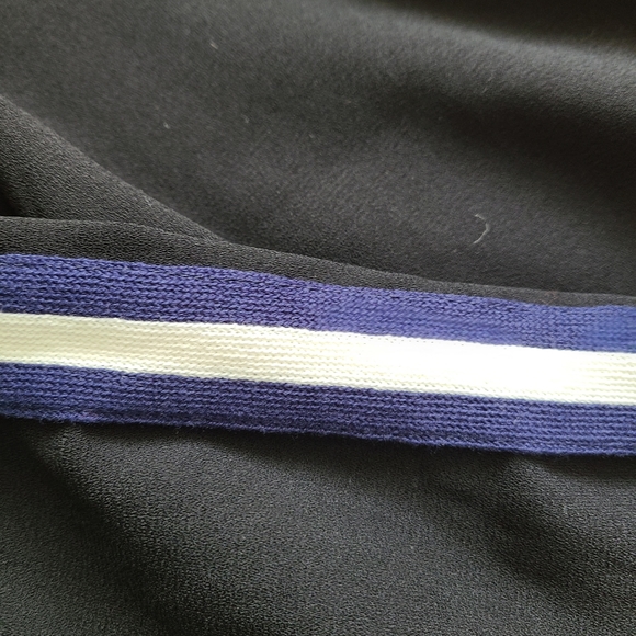 NWT black track pants💙 with navy &white stripe💙 - Picture 7 of 10